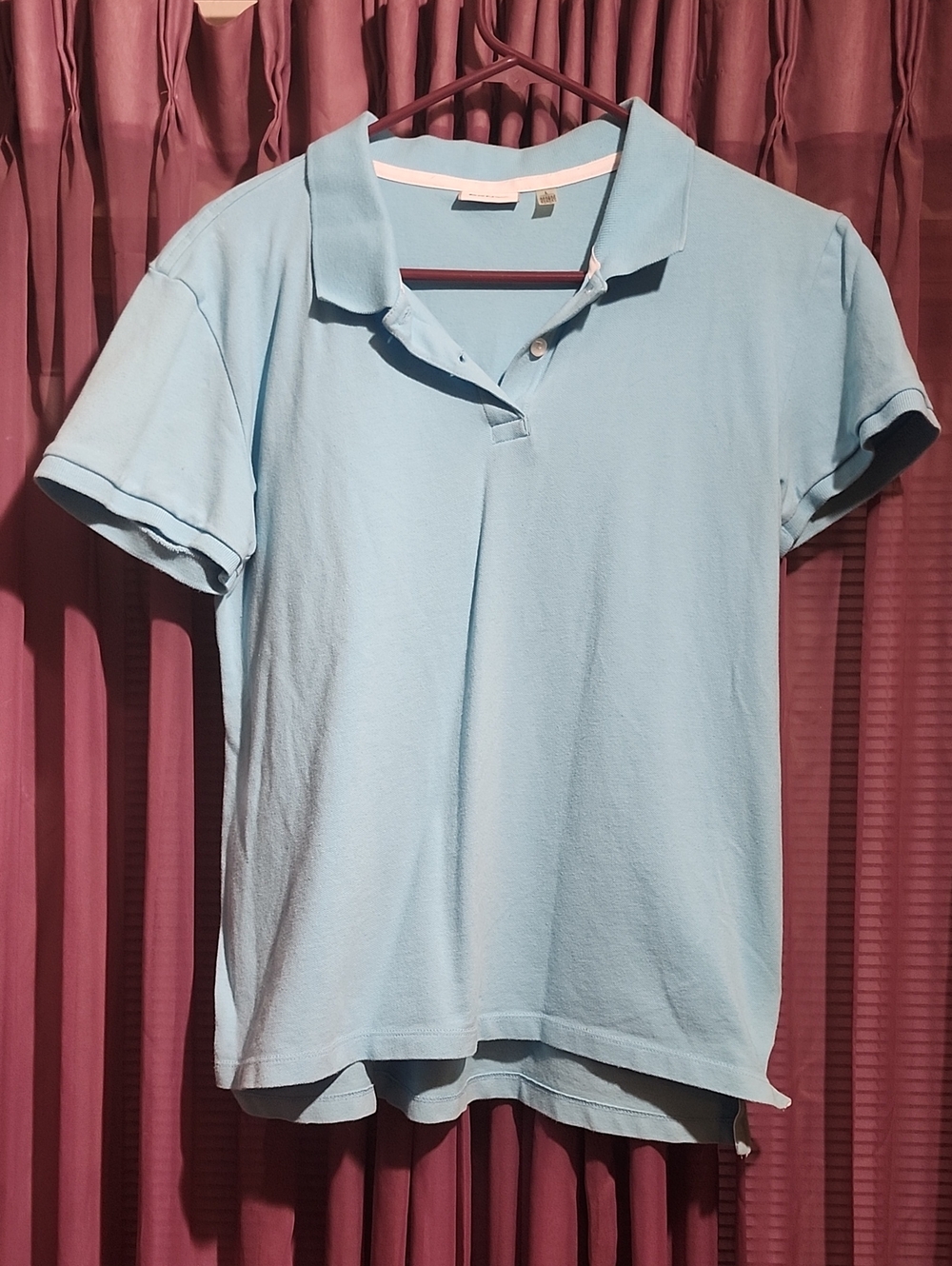 DKNYC Light Blue Cotton Knit Polo Shirt L